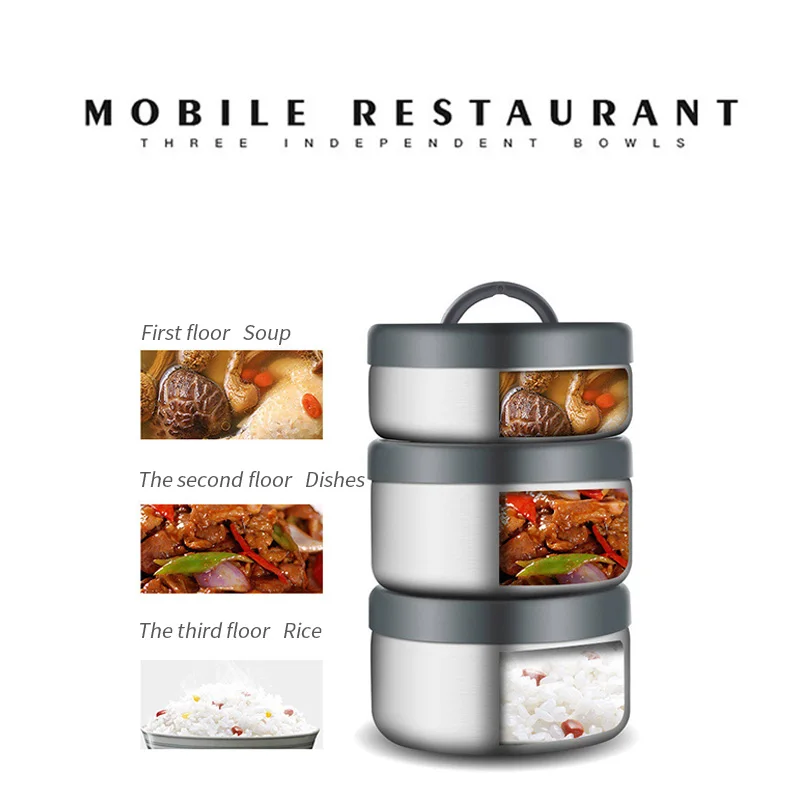 Японский Ланч-бокс TIANXI из нержавеющей стали с подогревом кухонный контейнер для