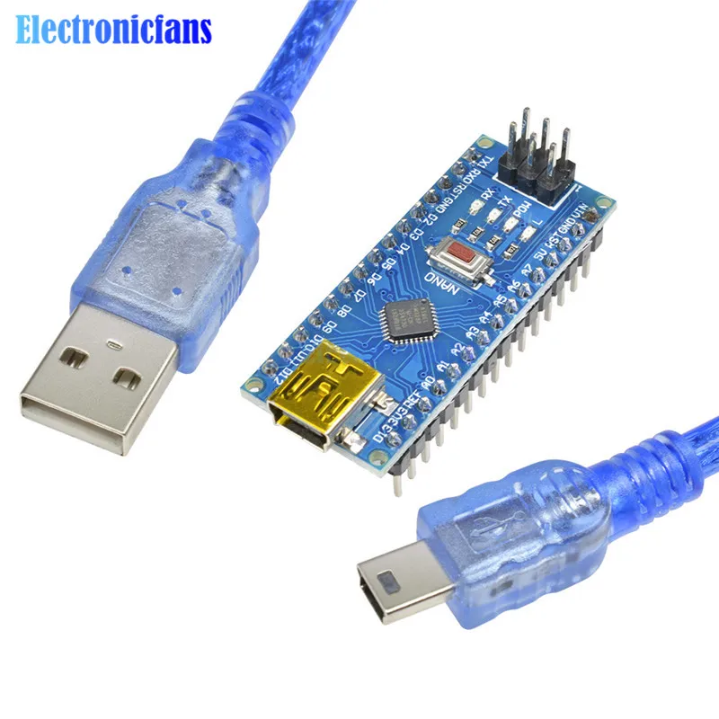 Плата микроконтроллера Nano V3.0 3 0 ATmega328 ATmega328P плата CH340 для Arduino сменный USB кабель