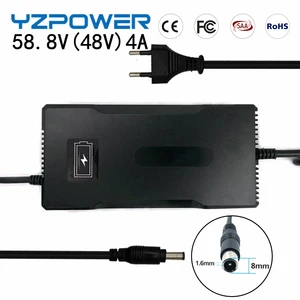 yzpower intelligent 58 8v 4a lithium battery charger for 48v51 8v 14s li on battery electric tool robot electric car free global shipping