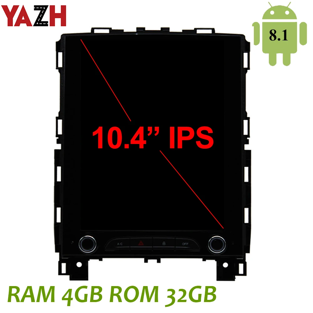 YAZH Android 8 1 OS 10 4 &quotIPS Авто радио мультимедиа для Renault Koleos 2016 2017 с Bluetooth 5 0 GPS Navi player Mirror
