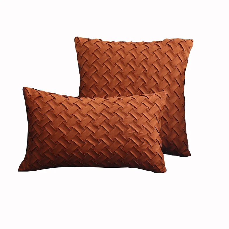 

Simple Nordic Solid Pillow Cover 45x45 Suede Back Cushion Covers Sofa Decorative Car Back Lumbar Pillowcase 30x50 Home Decor