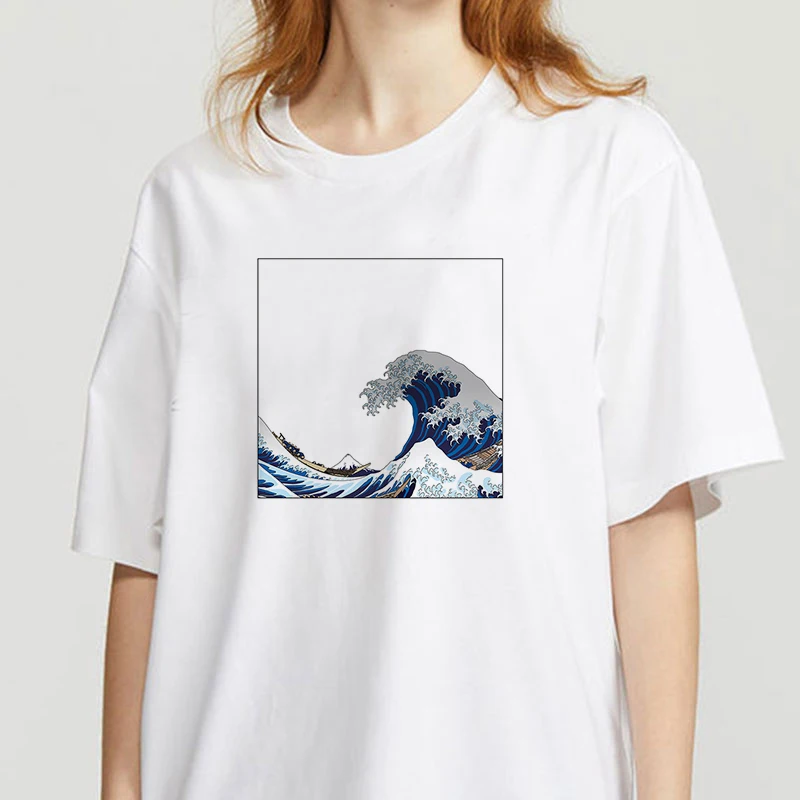 

Great Guardian Wave Harajuku Ullzang T Shirts Women 90s Gay Pride Graphic T-shirt Print Tshirt Fashion Top Tees Female