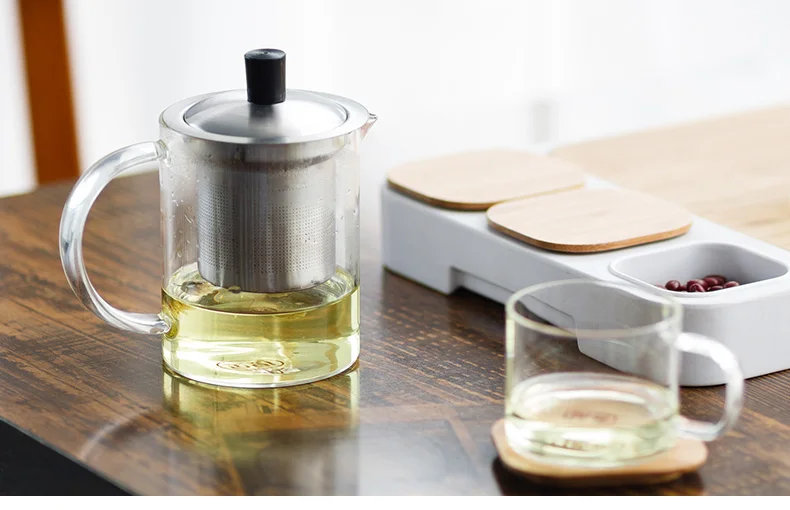 High Temperature Resistant Glass Teapot Stainless Steel Filter Tea Set Light And Convenient Exquisite Multiple Scenes Applicable | Дом и сад