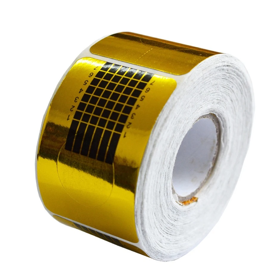 50 или 100 шт модная направляющая Форма для ногтей стикер Золотой акриловый УФ гель