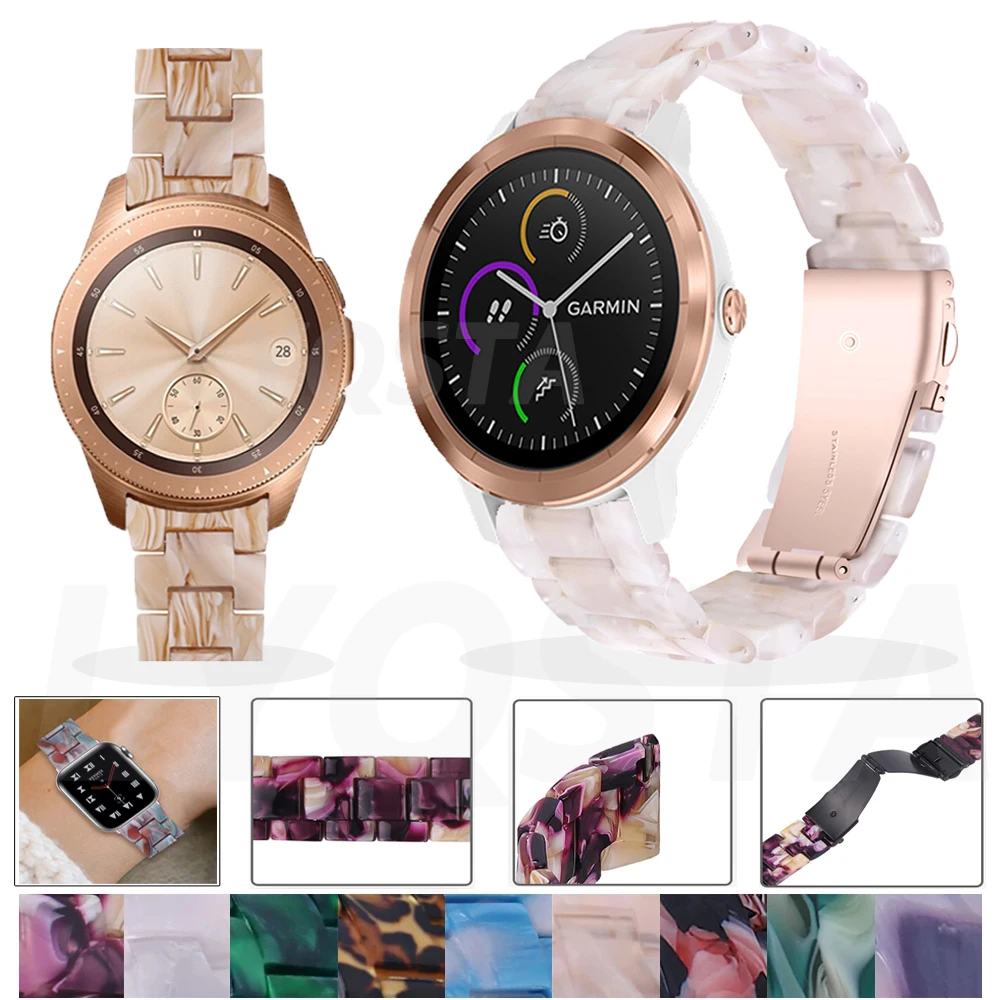 

Новый полимерный ремешок для часов 20 мм, браслет для Garmin Vivoactive 3t-3/Vivomove HR/Forerunner645 245, умный Браслет для Samsung Gear S2