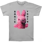 Мужская Серебристая футболка Sonic Youth с изображением грязного кролика