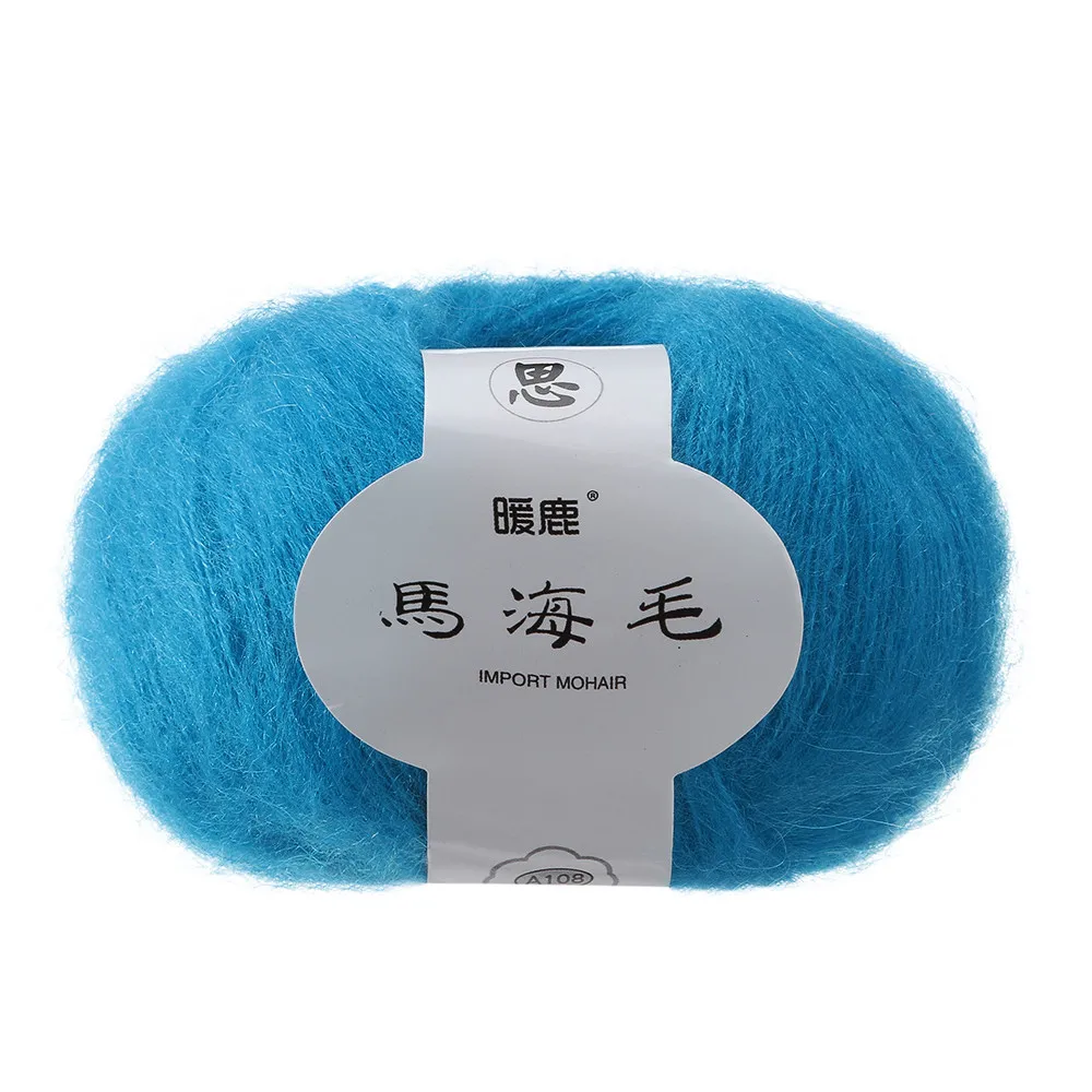 Розничная продажа мягкая из камвольной шерсти Тонкий мохеровая пряжа плюшевые