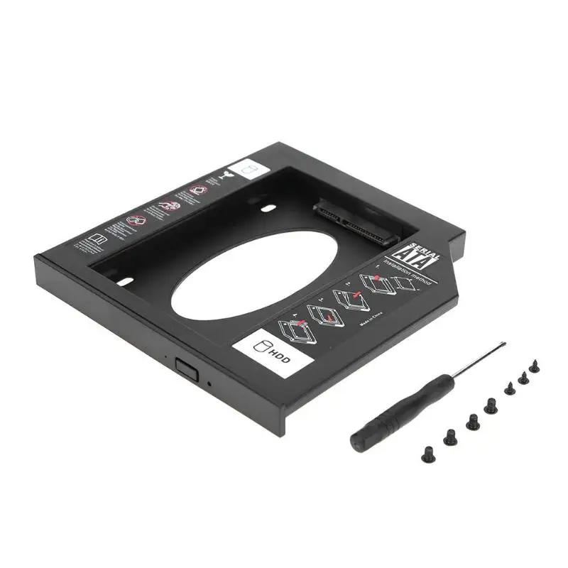 Новинка 23S1B 2,5 дюймов SATA1 \ 2 \ 3 HDD твердотельный жесткий диск SSD двухканальный жесткий диск Оптический отсек слот Caddy лоток для 12,7 мм ноутбука