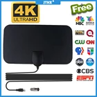 Телевизионная антенна JTKE плоская 4K для помещений, антенна цифрового телевидения телевизионные антенны HD, усилитель радиуса действия 50 миль, Freeview, спутниковая антенна