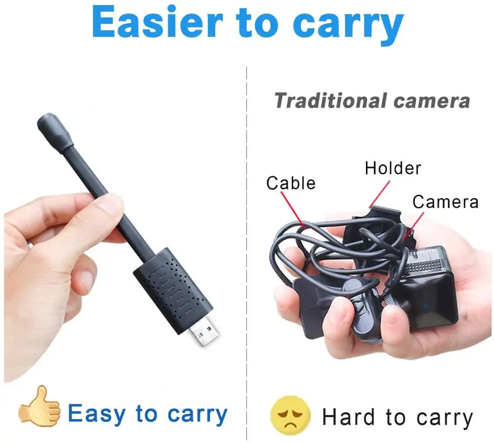 1080P мини USB Wifi камера наблюдения IP s HD Смарт AI Обнаружение человека V380 Pro Auido Запись