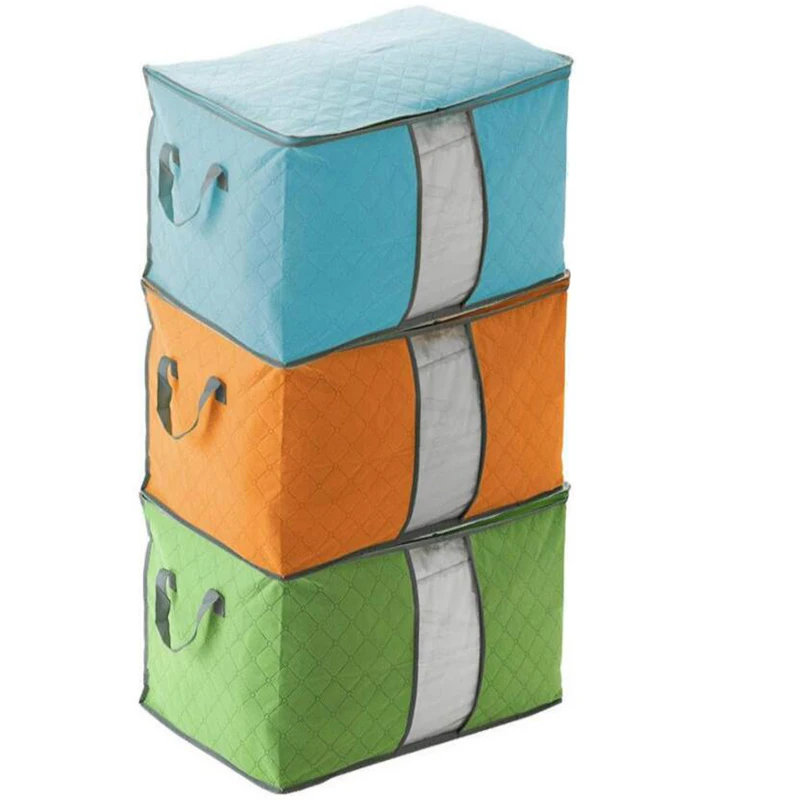 Большая сумка для хранения одежды органайзер коробка складной портативный