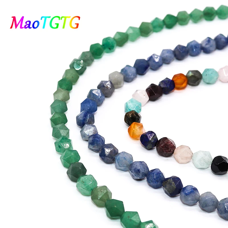 Natural Stone Faced Beads For Jewelry Making DIY Bracelet Necklace 8MM Wholesale Bijoux | Украшения и аксессуары