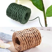 1 0mm floral bind wire wrap twine handmade iron wire paper rattan for flower bouquets length 210m