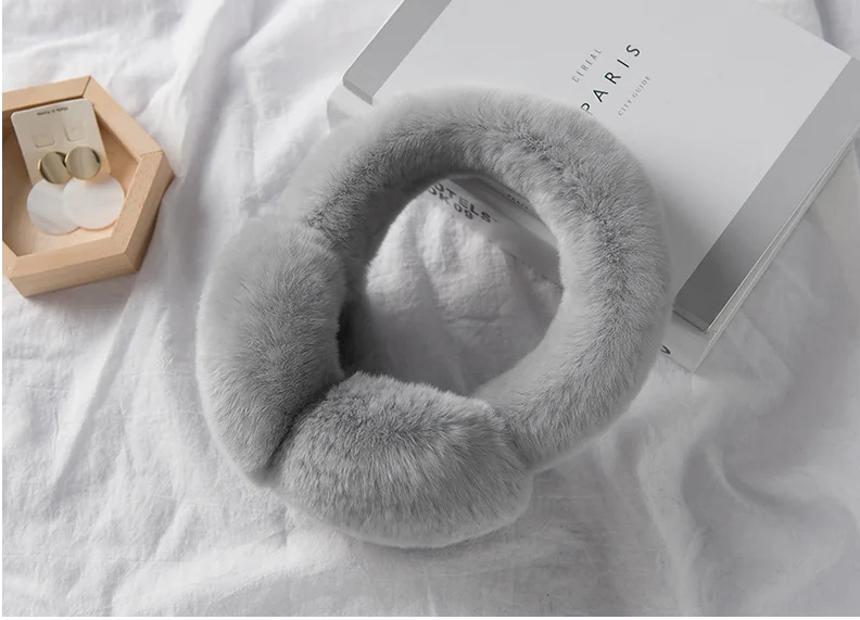 Бесплатная доставка новые меховые наушники унисекс с кроликом Рекс оригинальные