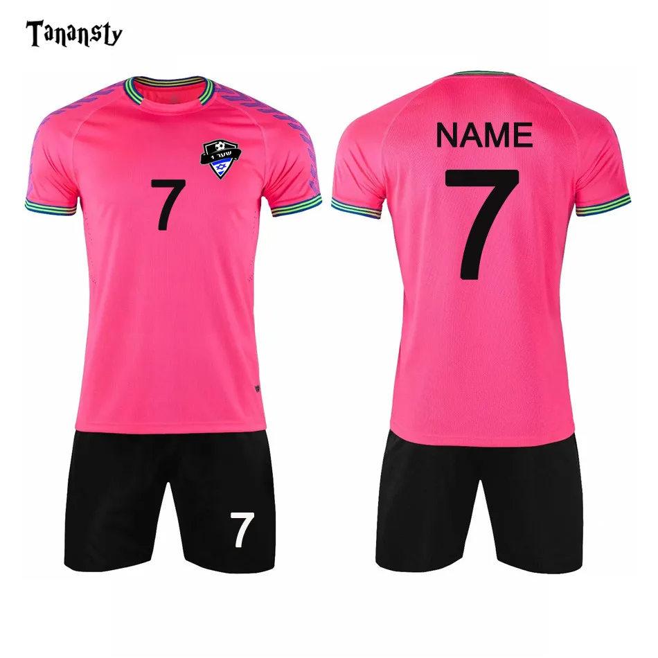 Jersey Blank Football Men Soccer Survetement Uniform Adult CustomizeTraining Tracksuit Uniforms Shirt with Shorts Suits New Set