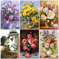 5d diy diamond painting flowers full drill square picture of rhinestones cross stitch home decoration gift