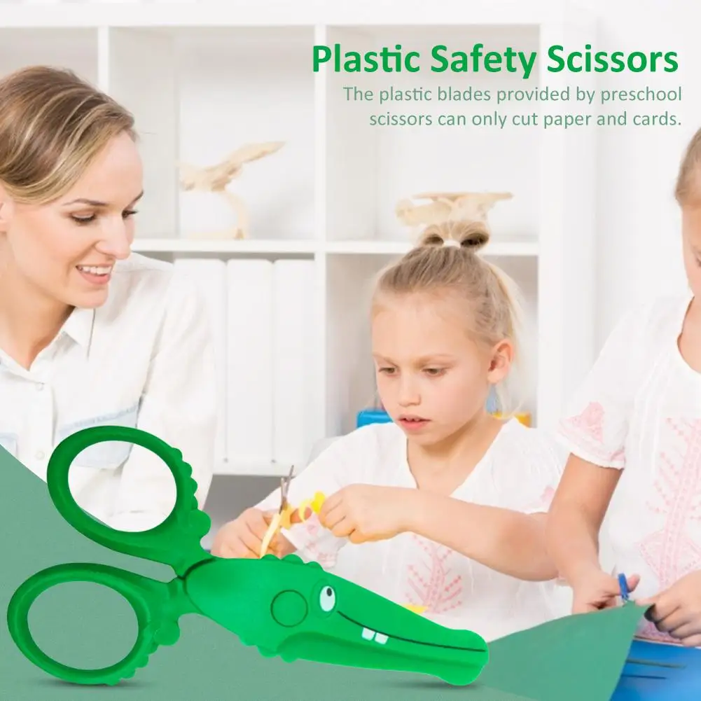 

Plastic Safety Scissors Toddlers Training Scissors Paper Cutter for Kids Children DIY Art CrafToddlers Training Scissors Pre-Sch