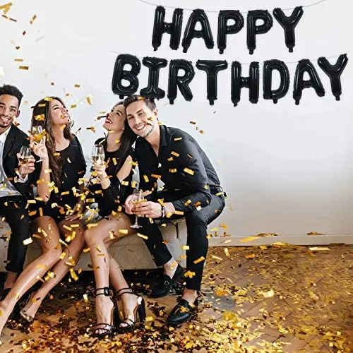 

16Inch Black Foil Mylar Letter Balloons A-Z Balloon Helium Balls Xmas Party Decorations Banner