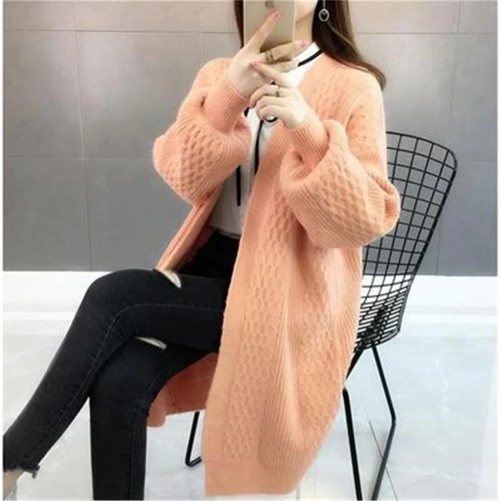 Весенний свитер кардиганы для женщин 2020 v-образный вырез рукав-фонарик открытая