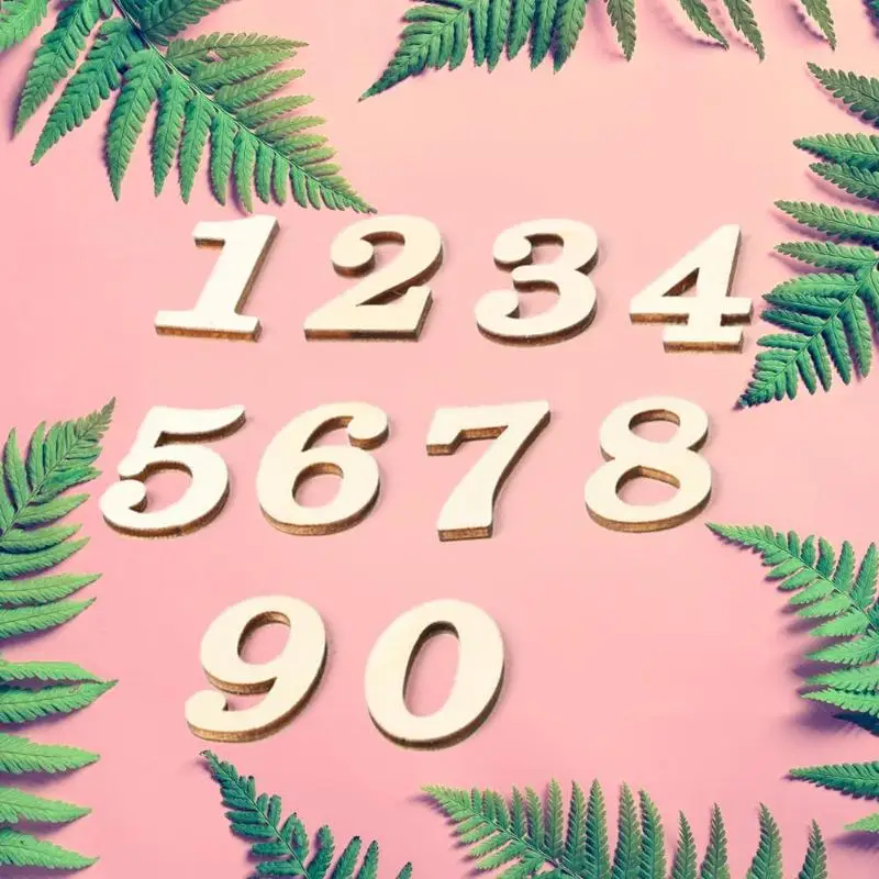 10 шт. деревянные цифры в деревенском стиле | Дом и сад