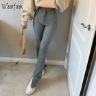 Женские Тренировочные штаны Waatfaak, серые тренировочные штаны-карандаш с высокой талией, эффектом пуш-ап, повседневные спортивные штаны в стиле 90-х в стиле Харадзюку