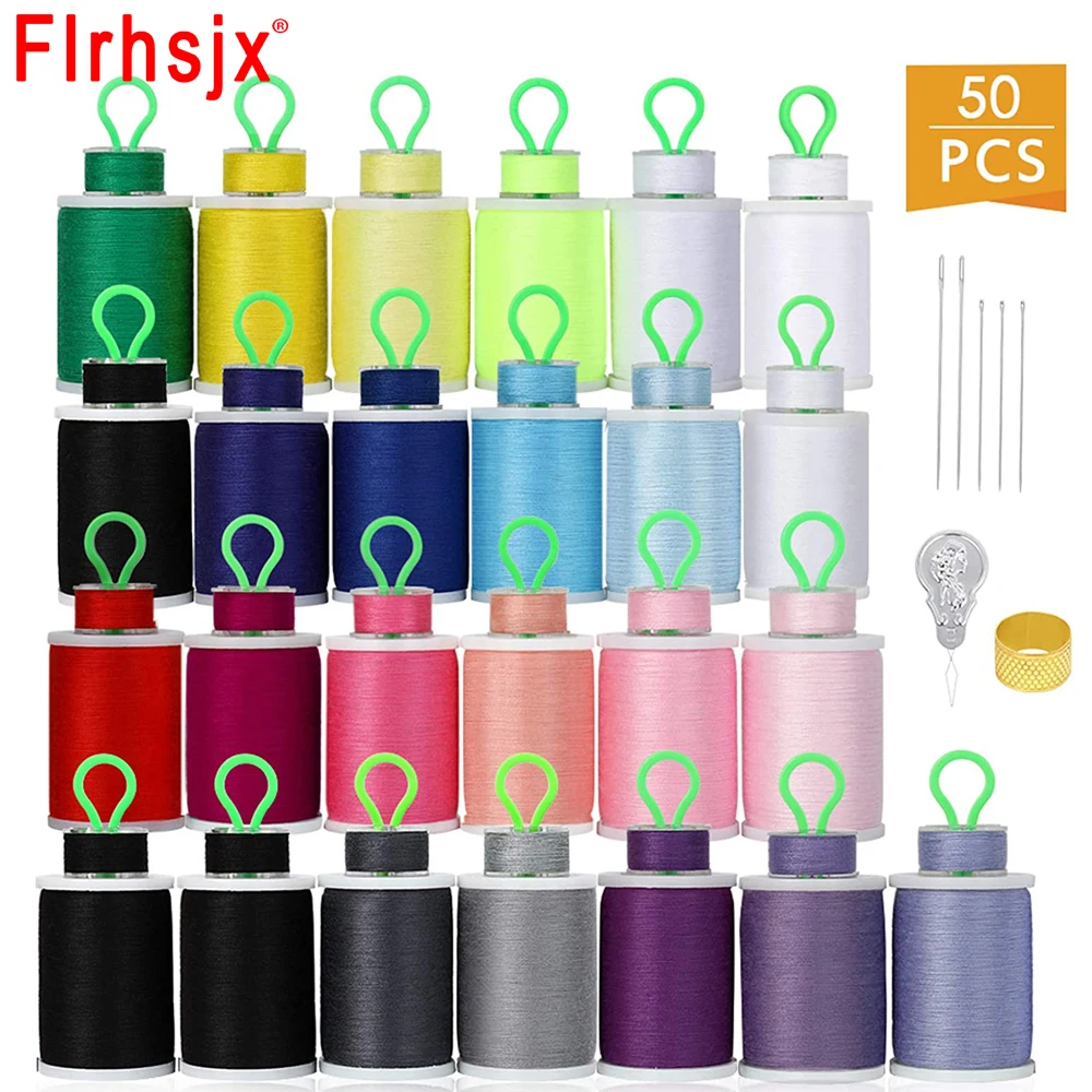50 шт./компл. хлопчатобумажная нить для швейной машинки и швейные катушки нитки