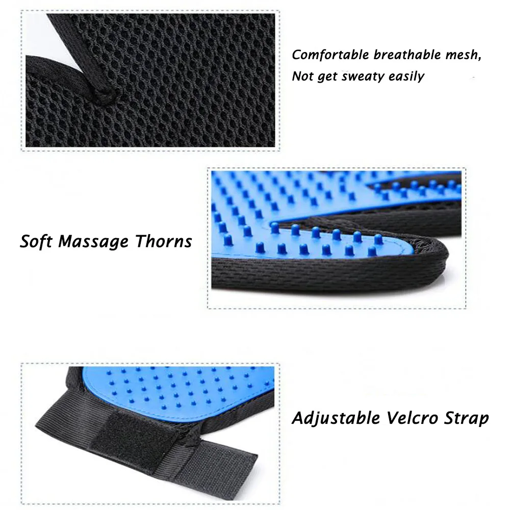 Перчатка щетка для собак и кошек шерстяная перчатка вычесывания шерсти домашних