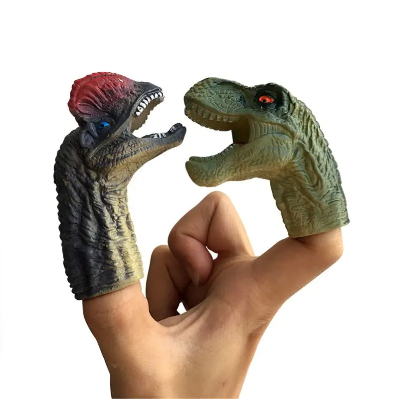 

5PCS Realistic Dinosaur Finger Puppets Set Role Playing Toy Kids Tell Story Prop Wholesale Dropshipping