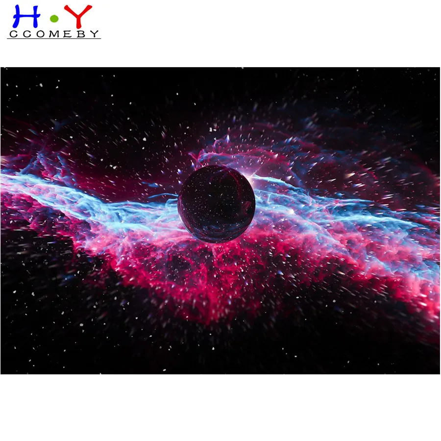 5D diy алмазная живопись пейзаж космическая планета звездное небо полностью