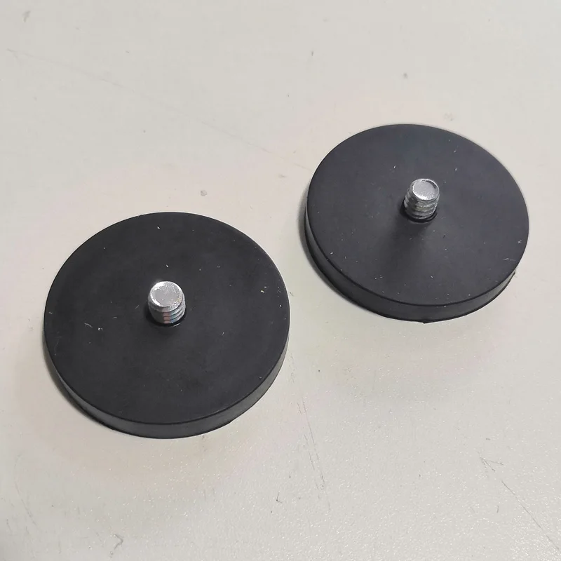 4 шт. мощный неодимовый магнитный диск 8 5 кг с резиновым покрытием диаметр 43*5 мм