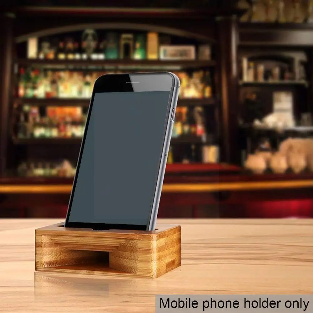 

Creative Wooden Mobile Phone Amplifier Stand Desktop Base Lazy Stand Small Broadcast Live Gifts Mobile Phone Megaphone D3N3