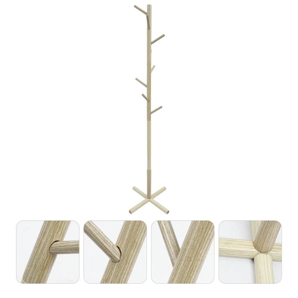 

Wooden Coat Hat Stand Removable Hanger Rack Bags Clothes Organizing Rack