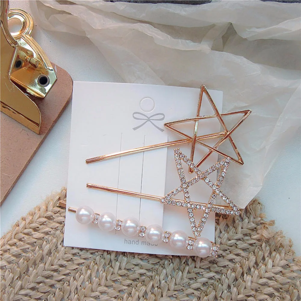 1 компл. Корейские геометрические нестандартные металлические заколки для волос