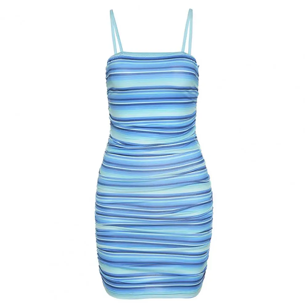 

Spaghetti Strap Mini Satin Dress Women Sexy Backless Cross Bandage Bodycon Party Dress Pleated Stretch Short Club Dress