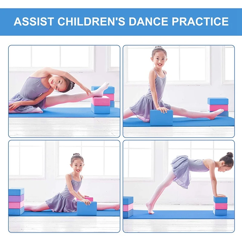 

2 Pack Yoga Blocks High Density Brick Soft Non-Slip Exercise Bricks Stability and Balance for Exercise, Yoga, Pilates