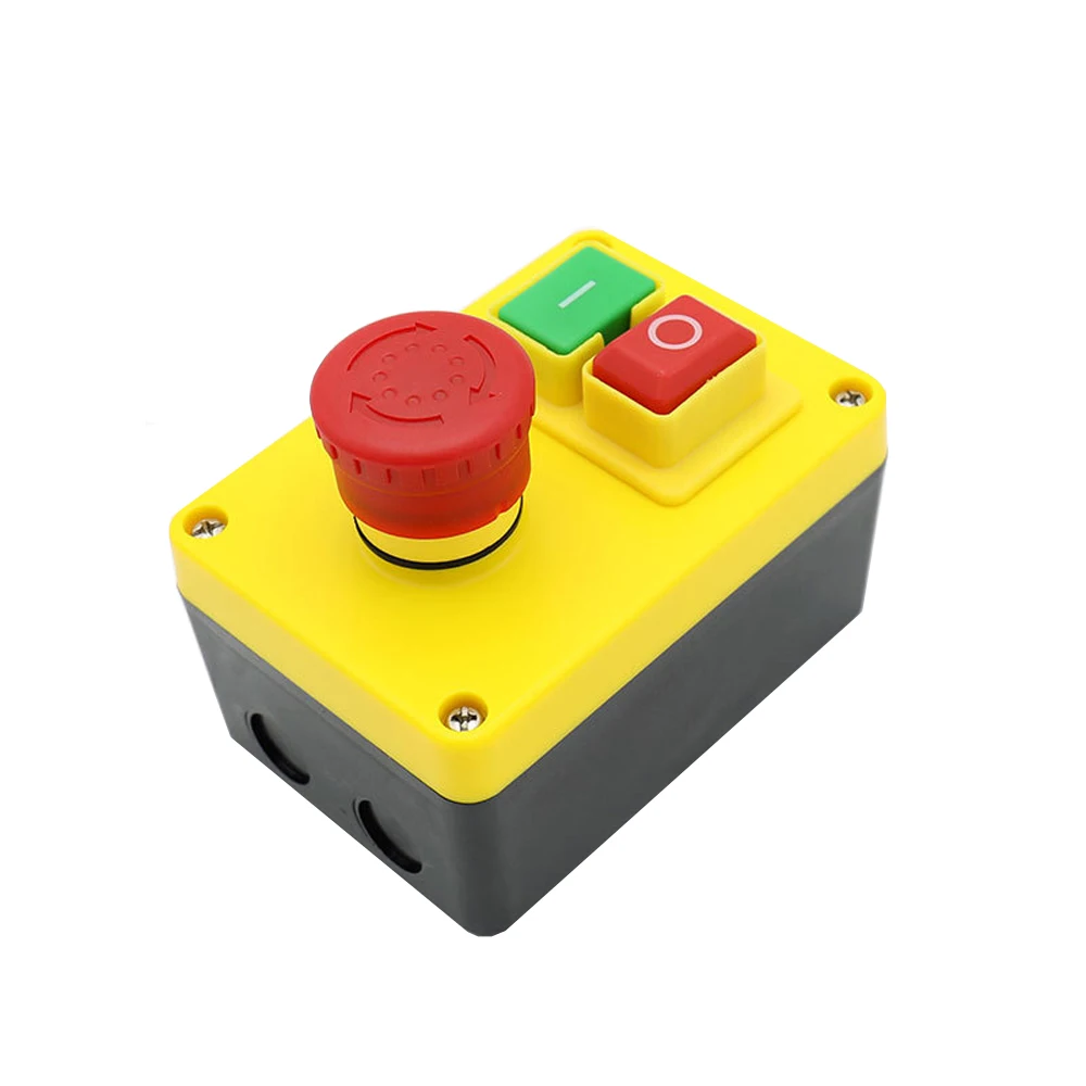 

KEDU KJD17D-2 Electromagnetic Switch ON OFF Push Button Switches with Emergency Stop of Mounting Boxes AC 250V 16A CE