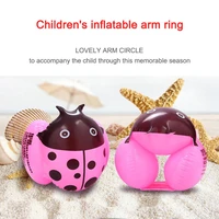 1 pair beetle safety swimming arm ring beach toy kids aid flotation cute children water games training