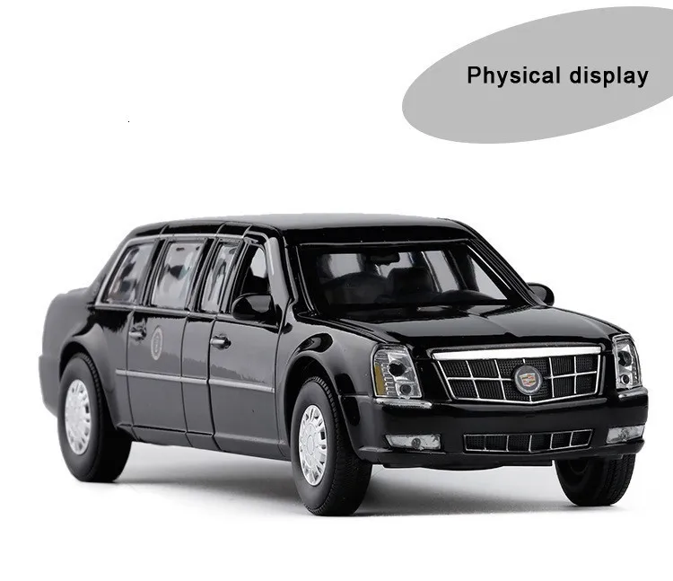 1/32 литая под давлением модель автомобиля Cadillac DTS, модель автомобиля из сплава, армейский Роскошный металлический автомобиль Cadillac, автомобильные игрушки, звуковой светильник
