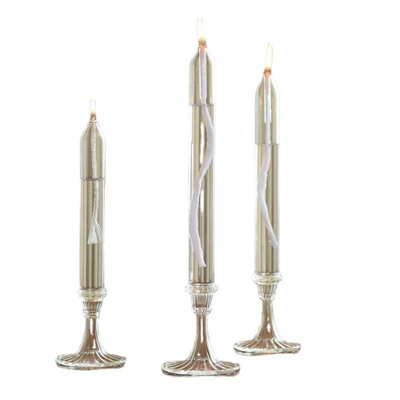 

Retro Glass Candle Holder Romantic Candlelight Dinner Decoration Candle Holder Home Decoration Accessories for Living Room A