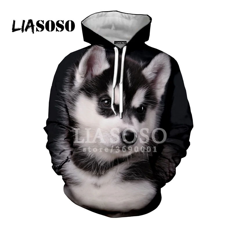 19 LIASOSO,, забавные, милые, сибирские собаки хаски, животные, повседневные, 3D принт, для женщин и мужчин, толстовки с капюшоном, толстовки, хип-хоп, Харадзюку, X0065 - Цвет: 19