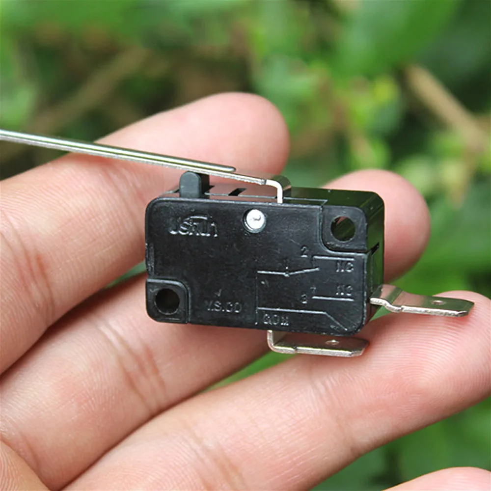 Mini Micro Limit Switch NO 2 Pins PCB Terminals 16A AC 125V 250V Lever Action Push Automatic Control Normally Open Microswitches |