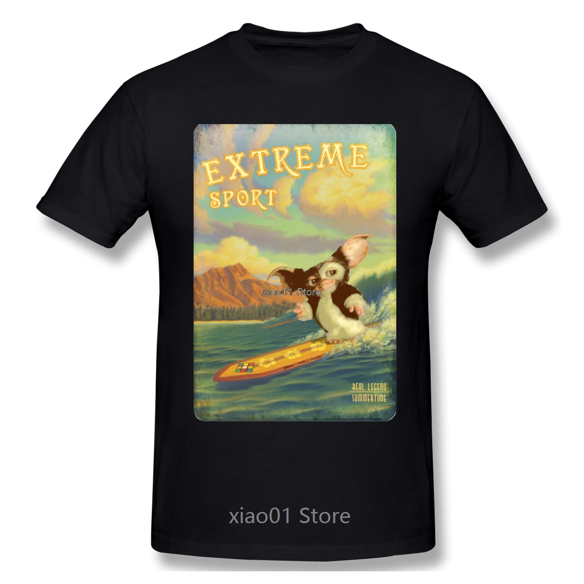 

Retro Surf Gremlins T Shirt Oversized Cotton Short Sleeve Tshirt