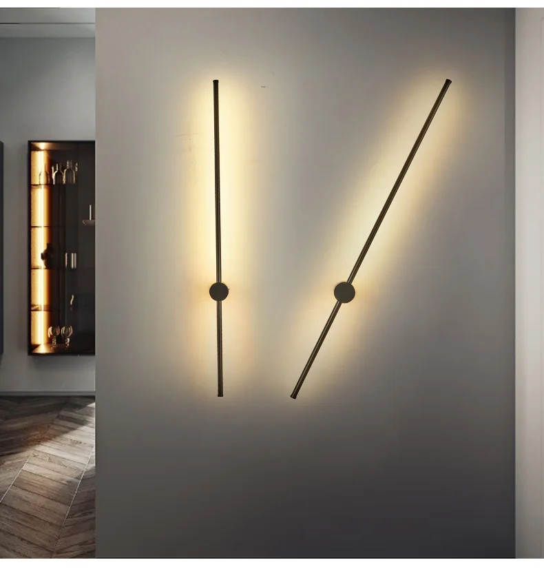 

Nordic minimalist long wall lamp modern led indoor wall light living room bedroom led bedside lampl home decor lighting fixtures