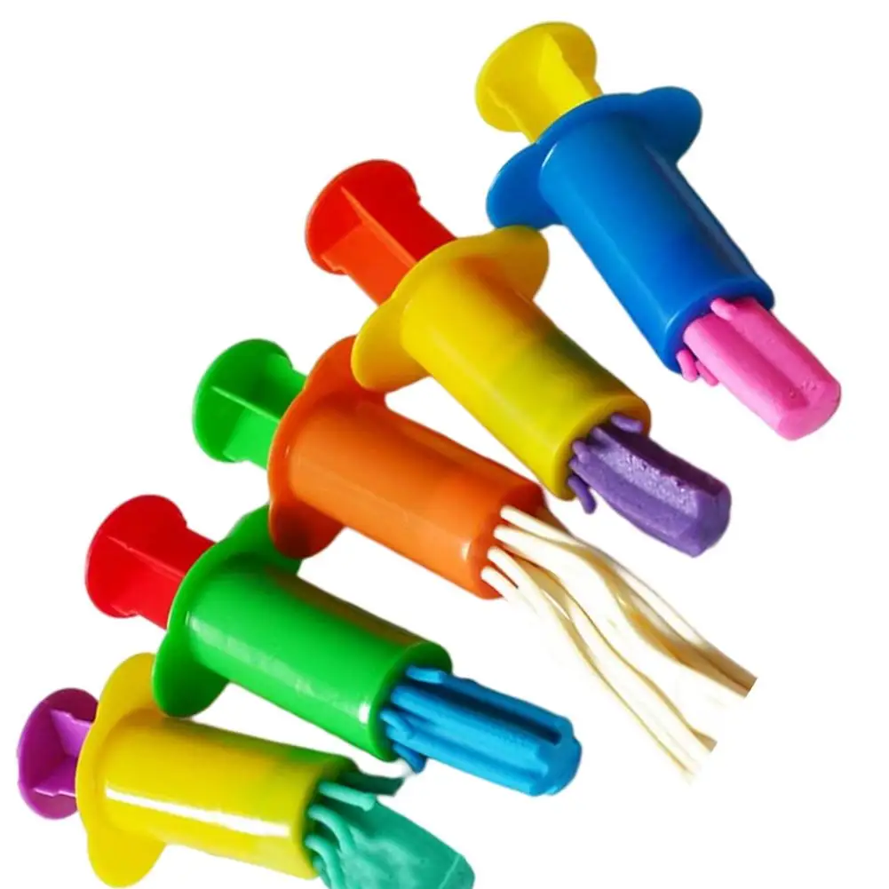 

Playdough Toy Set Plasticine Squeeze Kit Children Color Clay DIY Toy Kid Play House Foreign Trade Toy Plasticine Squeeze Syringe