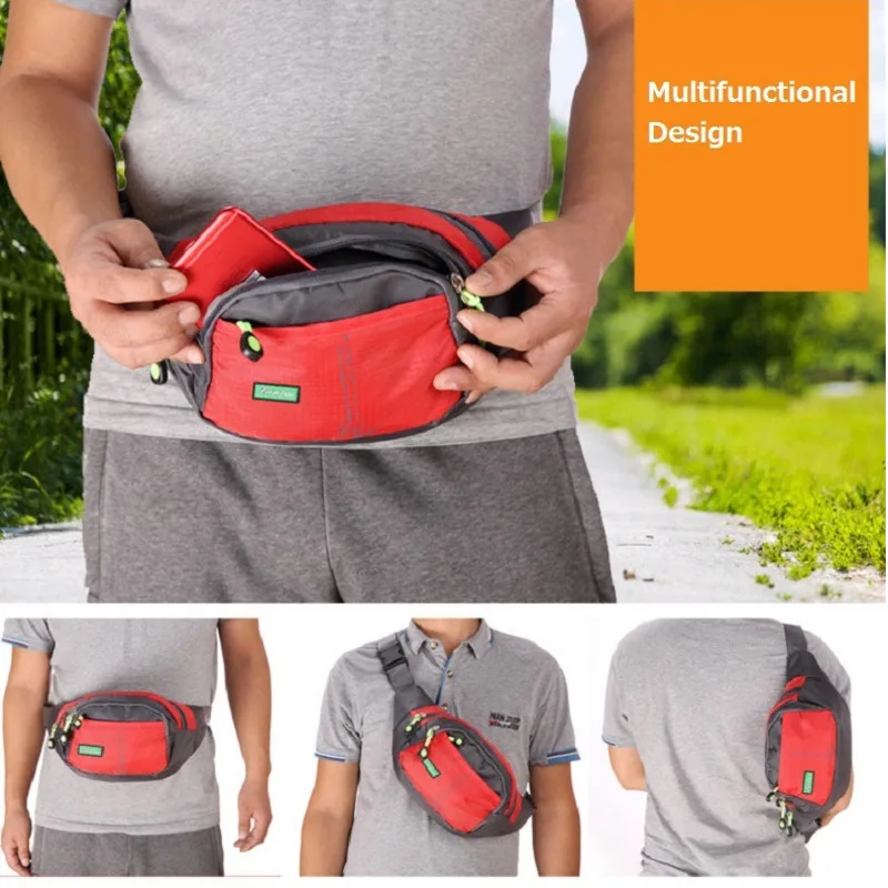 Многофункциональная спортивная поясная сумка унисекс уличная дорожная с
