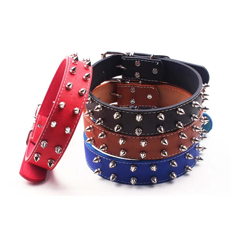 Регулируемый ошейник для собак с шипами и защитой от укусов | Дом сад