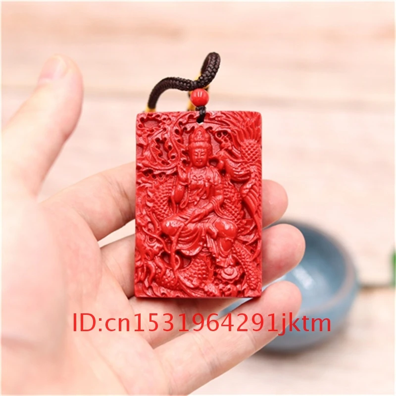 Резное красное женское ожерелье подарки мужская мода Cinnabar очаровательные