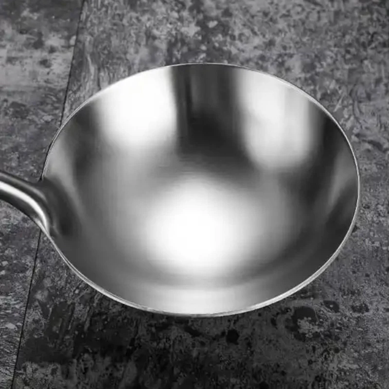 

3Pcs Wok Spatula Spoon Skimmer Ladle Set Durable Stainless Steel Cooking Utensil