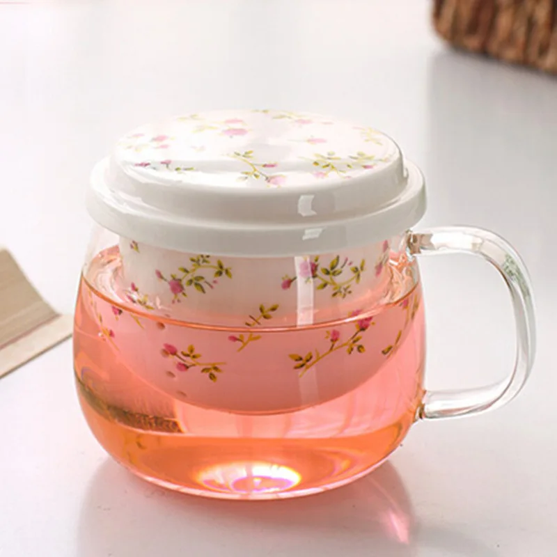 Термостойкая кружка для воды из боросиликатного стекла керамический фильтр чая