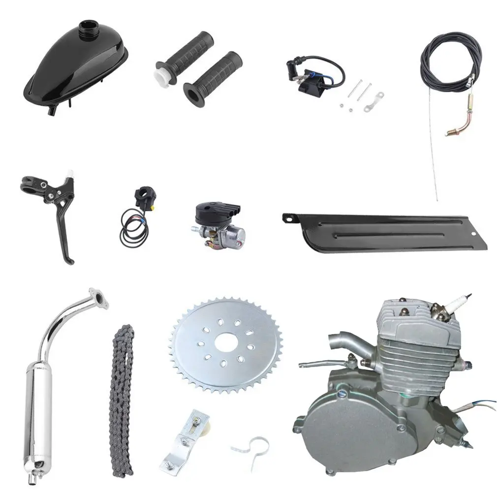 80cc 2 тактная фреза для моторизованного велосипеда черная запасная часть сделай